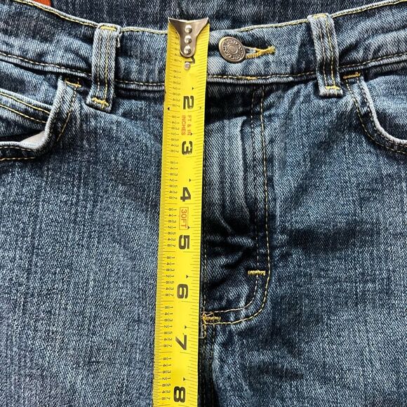 Wrangler Blue Straight Jeans Classic Fit SZ 12 Zip Button Adjustable Waistband - Picture 13 of 15